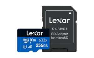 Lexar High-Performance 633x 256GB Micro SD Card, microSDXC