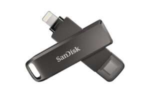 SanDisk 256GB iXpand Flash Drive Luxe with Lightning and USB-C